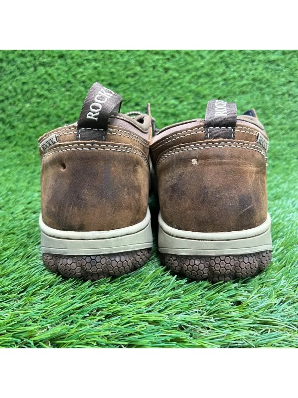Rocky Dry Strike SRX Mens Size 8E Brown Leather Composite Safety Toe Work Shoes